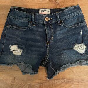 abercrombie kids girls jean shorts 13/14